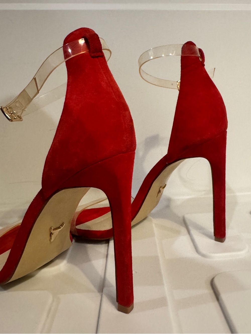 Windsor Smith Clear Strap Heels Red